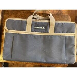 Vintage Case Logic 30 Cassette Tape Blue & Gray Carrying Case Bag Holder